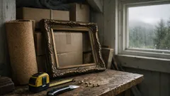 Slik lager du en korktavle av en gammel bilderamme